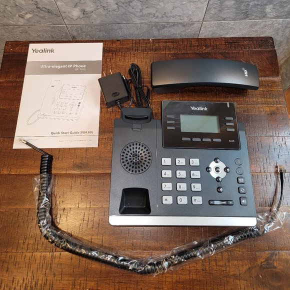 NWT Yealink Ultra-elegant IP Phone, Model SIP-T41S, Black,Original Box Packaging - Picture 1 of 6